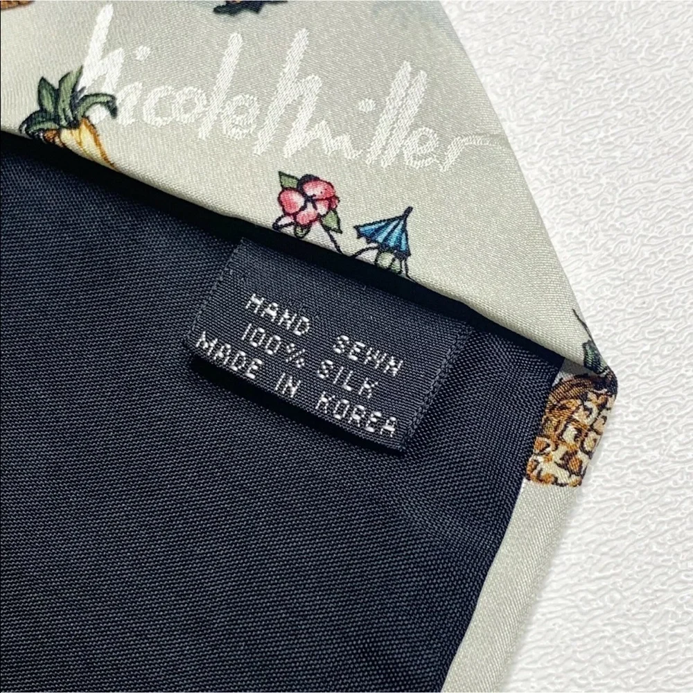 Nicole Miller Pina Colada Pineapple Tie Silk